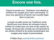 nouvelle ambition sociale TripAdvisor avis, triomphe recommandation