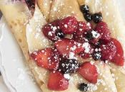 Recette crêpes avec crème fruits rouges