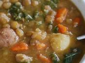 Lentilles pommes terre saucisse cookeo