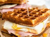 Gaufre fromage, jambon