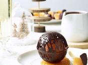 Sorbet clémentine, sphère chocolat