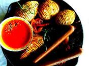 Sauce trempette poivron grillé lait coco avec légumes