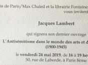 éditions Paris L’Antisémitisme dans monde arts culture (1900-1945) Jacques Lambert