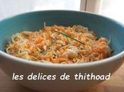 salade pousses d'haricots mungo crabe