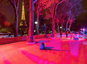 patinoire dans jardins Trocadéro