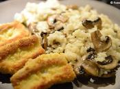 Maquereau pané risotto champignons