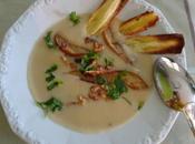 Velouté panais poire chips croquants