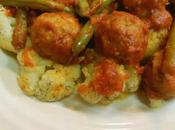Chou-fleur boulettes haricots verts thermomix