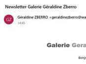 Galerie Géraldine Zberro actualités galerie Février 2021