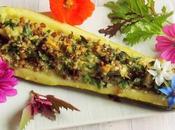 Courgettes farcies lentilles boulgour (Vegan)