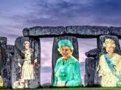 Jubilé platine portraits reine imposés Stonehenge