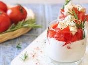 Verrine yaourt grec tomates votre délicieux sain apéritif soirée.