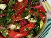 Salade pourpier, tomate concombre zaatar