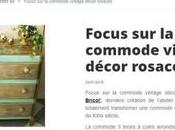 Focus commode vintage décor rosaces chez Paris #pressweb
