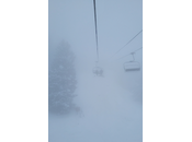 Unique Utah skier dans brouillard