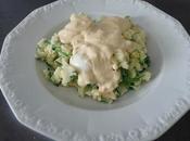 Stamppot (Purée pommes terre) avec roquette oeufs caille sauce moutarde