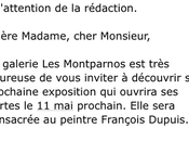 Galerie Montparnos exposition François Dupuis- Lumières présence partir 2023.